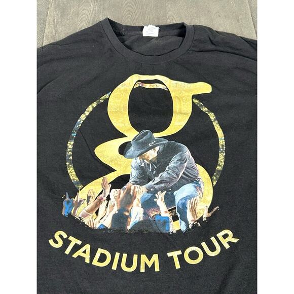 Garth Brooks Black Stadium Tour Tshirt Short Sleeve Music Concert Men's XL - Picture 3 of 8